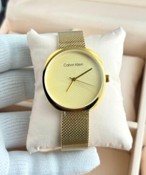 Luxury watches 27 Calvin Klein 7A Sculpt Women's Watch Gold Champagne Dial