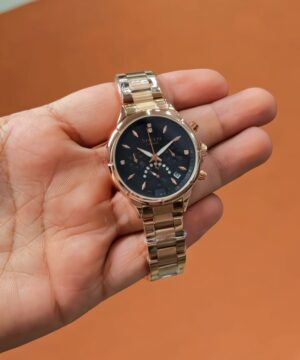 Casio Sheen 7AA Premium Quartz Chronograph Women's Watch β Rose Gold Black Dial